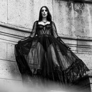 BNWOT Dance with death maxi dress 😈🖤💀 House of Widow - Dolls Kill